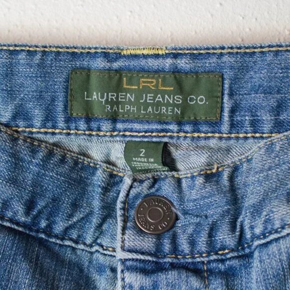 Ralph Lauren Co. Denim Jeans Wide Leg Size 2 Light Wash - Picture 6 of 6